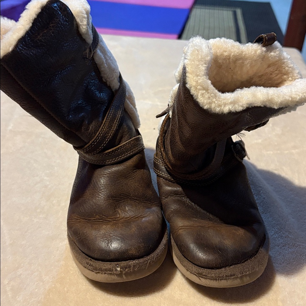 UGG Brown Kids Boots with Cream Lining
